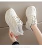 White Sneakers Women 2024 New Leather Chunky Sneakers Women's Sports Shoes Thick Tennis Vulcanized Shoes Basket Platform Shoes