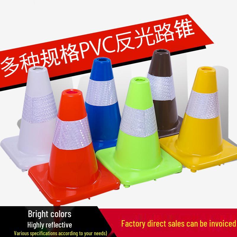 70cm Reflective PVC Road Safety Cone with Rubber Base