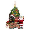 Fun Festive And Cartoon Dog Santa Hanging Ornaments For Christmas Tree And Decoration Vehicle