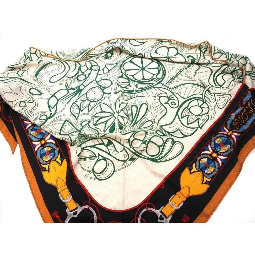 Used Hermes Scarf "Pointu" Muffler Bandana (Almost New)