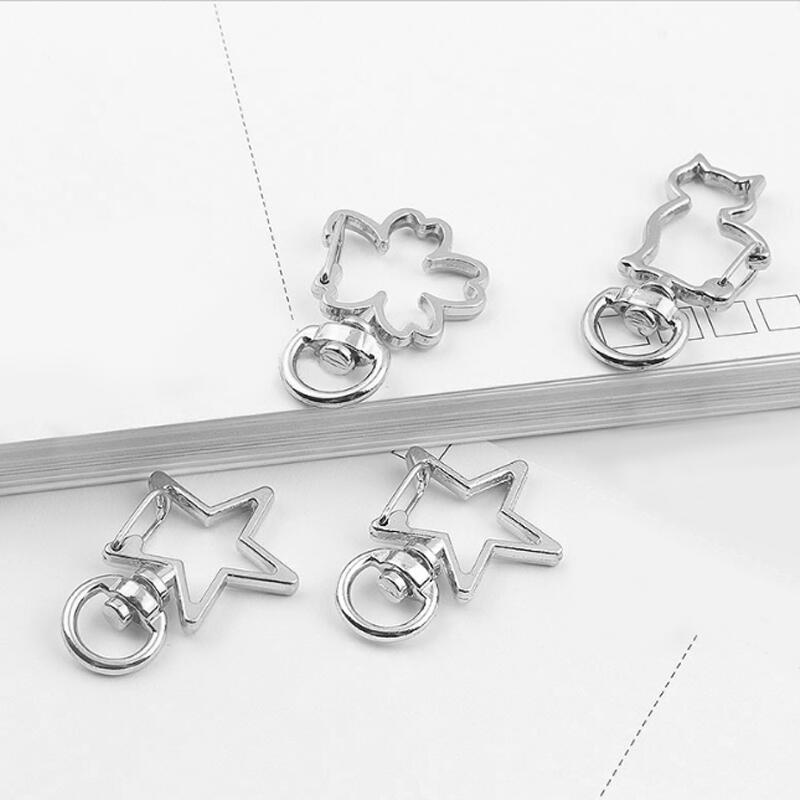 טבעת D בצורת לב טבעת D וו כלב וו מחזיק מפתחות אביזר לתיק