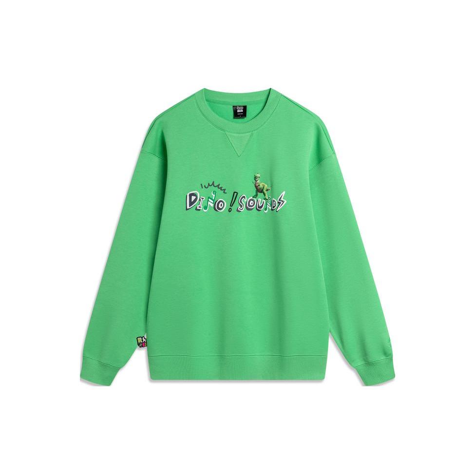 Li Ning x Disney Sweatshirt Unisex Mystic Realm Green AWDU497-5 M