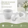 Wood Grain White Mortar and Pestle Set Lightweight Design Manual Pestle Set  Garlic Crushing