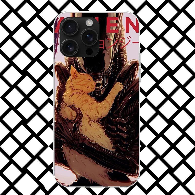 Cool A-Alien X-Xenomorph Phone Case for iPhone 17 Air 16 16E 15 14 Plus 13 Mini 12 11 Pro Max 7 8 + SE 2020 Soft Cover Fundas 17