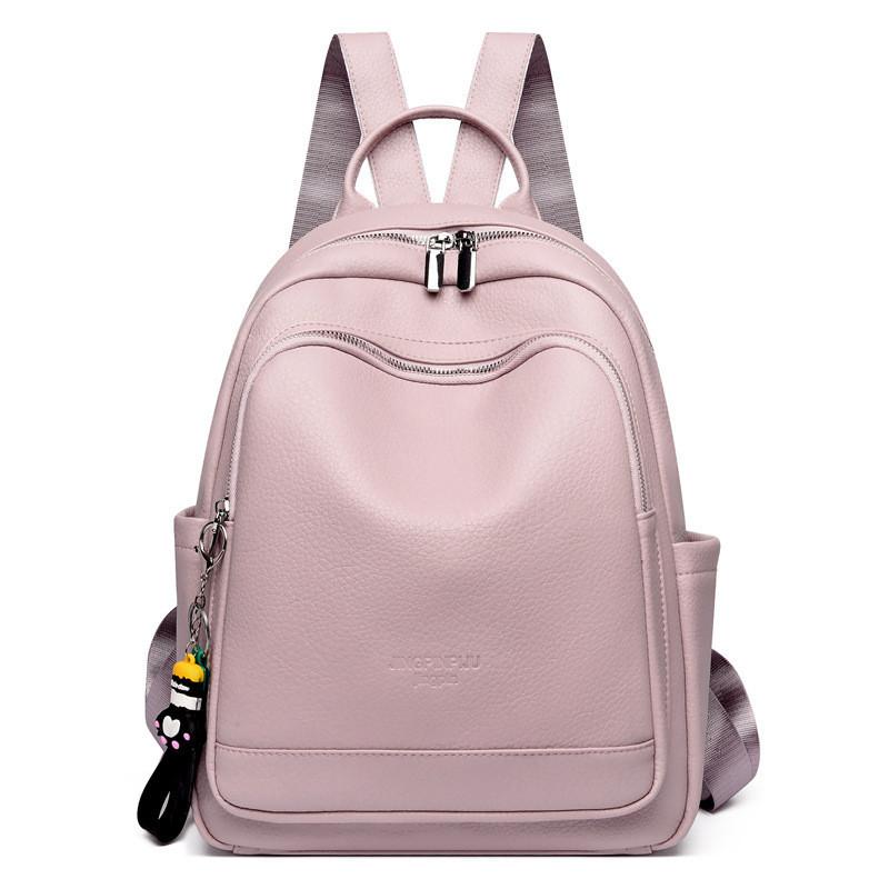 IELGY backpack, high-end solid color, fashionable large-capacity backpack, casual schoolbag, commuting