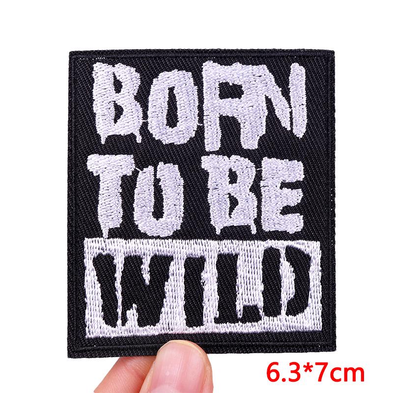 Jackets Hats Letter Slogan Embroidered Patches For Clothes Personality Letter Series Patch Iron On Patches For Clothing Sew DIY