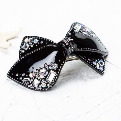 High Quality Acetate Bowknot Rhinestone Hair Barrettes for Girls Headwear Hair Accessories Gift For Girlfriend and Mum