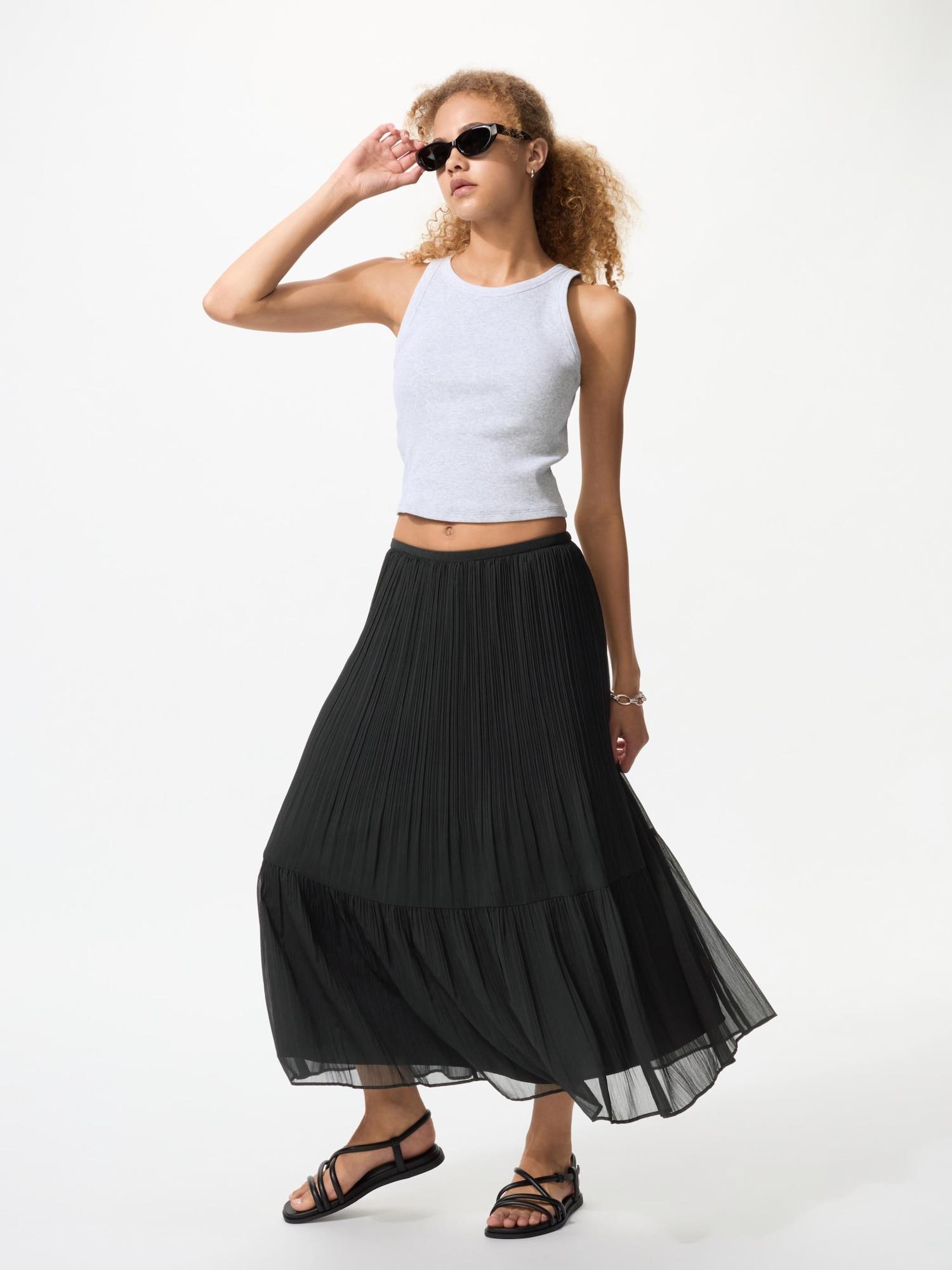 

Юбка шифоновая многоярусная Uniqlo 09 BLACK/WOMEN S