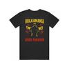 Hulkamania Lives Forever Hogan Fan T-Shirt- Black with Bold Yellow And Red Graphic Print, Men'S Short Sleeve T-Shirt, All-Season Casual Wear,