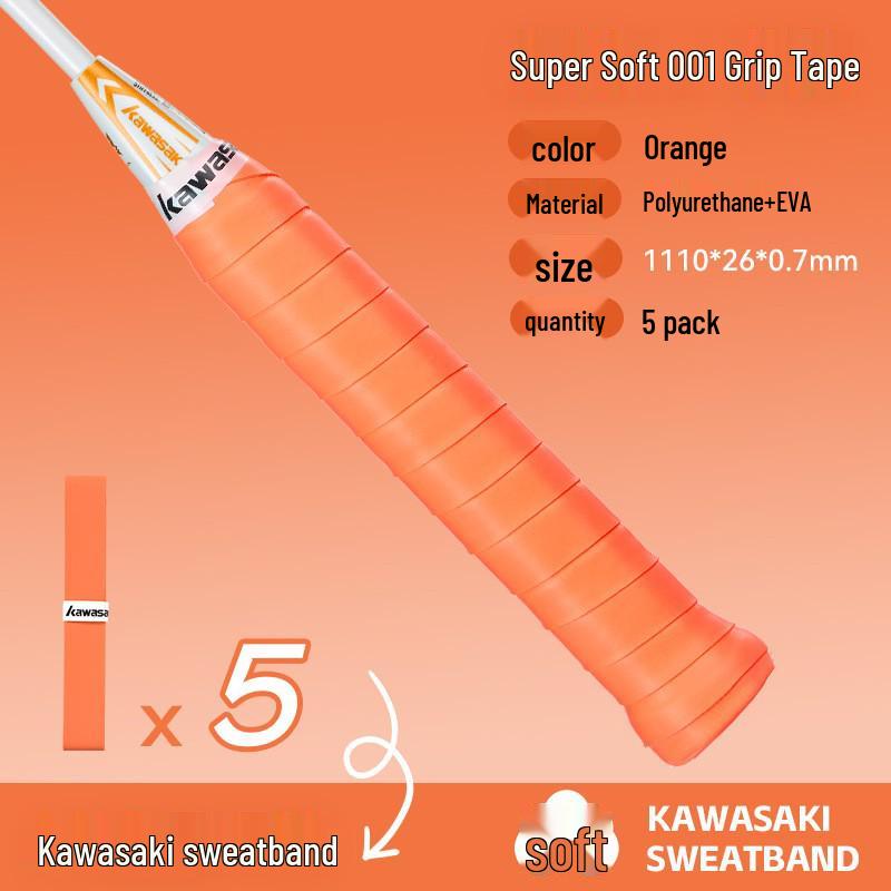 

Kawasaki Anti-Slip Wear-Resistant Badminton & Tennis Grip Tape - Sweat-Absorbing Handle Wrap