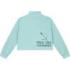 New FILA Sweatshirts Women's Turquoise Lake Green F11W339204F-TQ