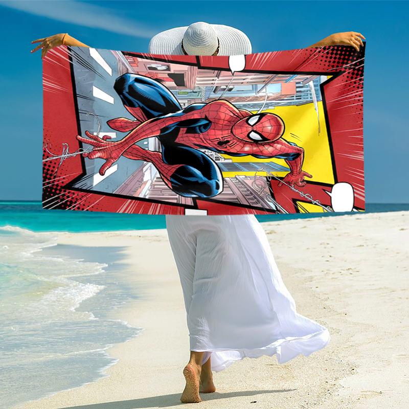 Spider-Man Beach Towel Outdoor Camping Beach Towel for Vacation Swim Outdoor Pool Absorbent Bath Towel