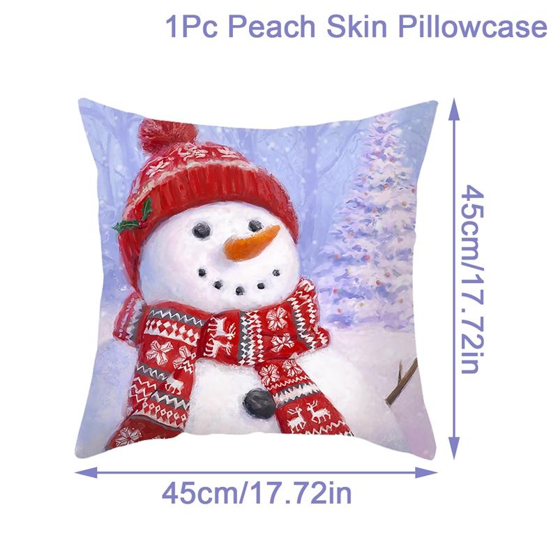 Christmas Cushion Cover Merry Christmas Decorations For Home 2025 Cristmas Ornament Pillow Case Xmas Navidad Gifts New Year 2025