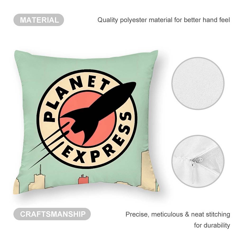 F-Futurama B-Bender Cool Kissenbezug Zuhause Beidseitiger Druck Kurzplüsch Farbecht Mikrofaser Kissenbezug