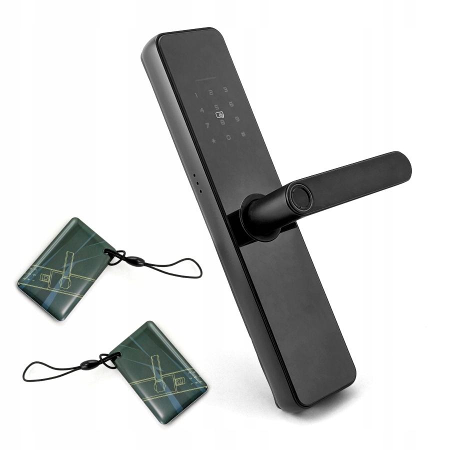 Inteligentna Klamka Tuya Wifi Wkładka Zamka Szyfr Kod Rfid Odcisk Palca