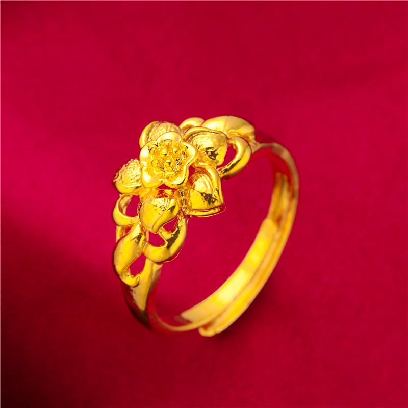 Vietnamesischer Damenring 24K vergoldet - Modeschmuck in Goldoptik für Hochzeiten