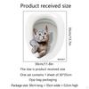 Cartoon Toilet Seat Cover Stickers, Cat Cute Cat, A