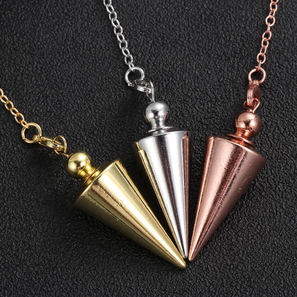 Jewelry Gold Silver Antique Copper Dowsing Metal Amulet Cone Pendule Reiki Reiki Pendulum Pendant