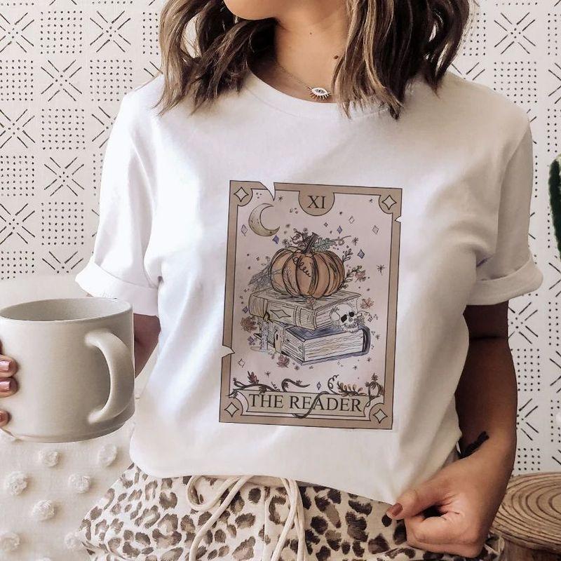 3D Book Printed Short Sleeve T-shirt 3D Book Print Round Neck Short Sleeve T-shirt
