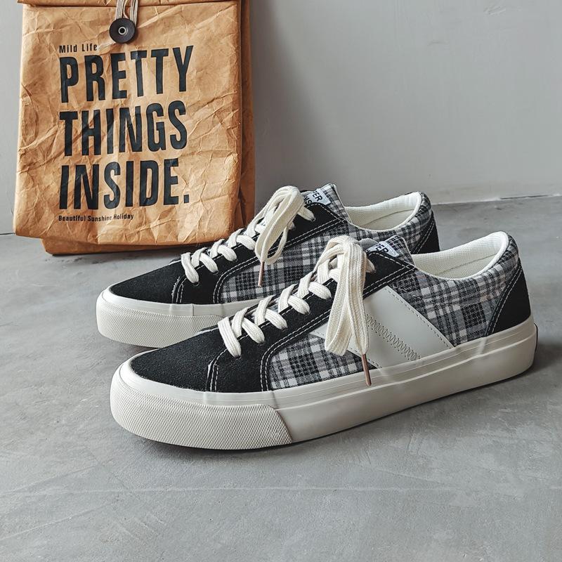 Autumn new breathable canvas shoes men's versatile sports skateboard shoes men's trend couple casual shoes