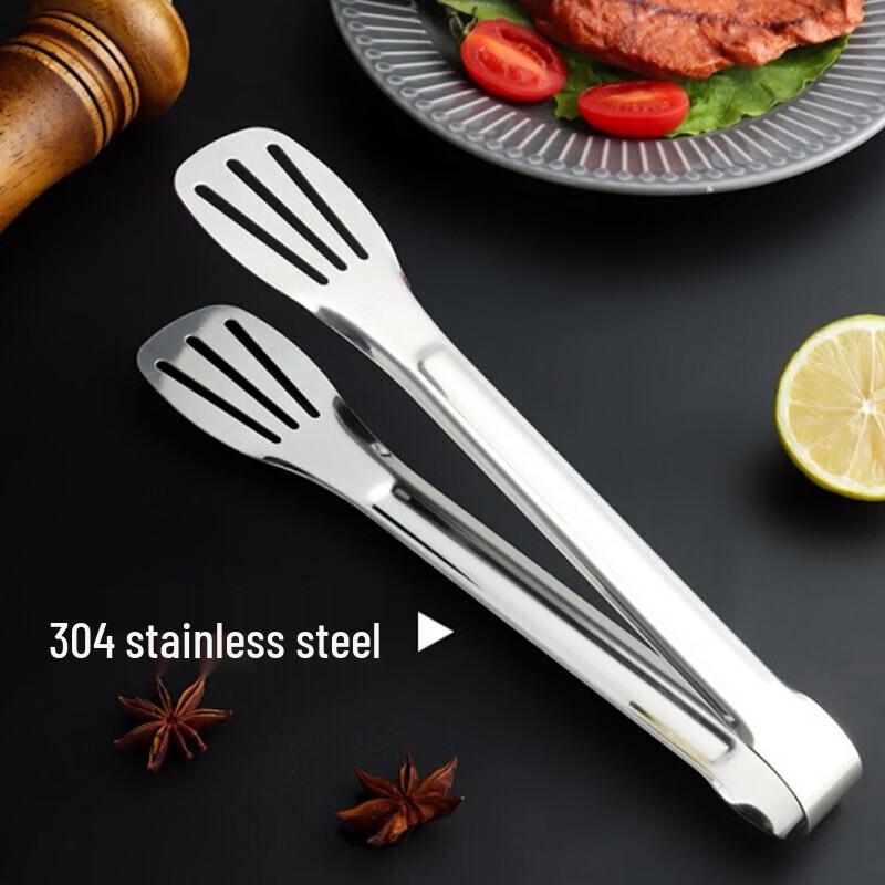 Portable 304 Stainless Steel Food Tongs