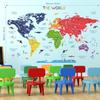 BASHOM SG2-115 Large World Map Wall Sticker, DIY Wall Decal for Kindergarten, Nursery, and Kids' Rooms. Perfect for Boys and Girls, Bathroom Decoratio
