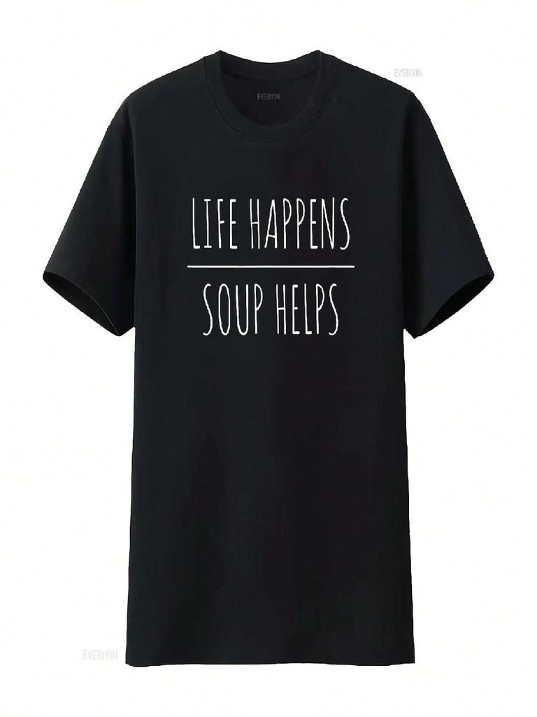 Soup Helps T Shirt Funny Vintage Washed Stretched Unisex Slightly Top For Everyday Wear Casual Stylish Fashion Designer Clothes