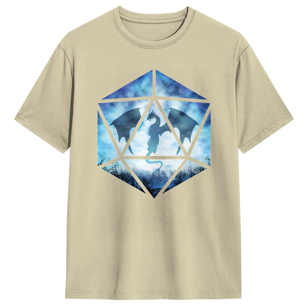 Blue Sky Ice Dragon D20 Tshirt Unisexs Y2k Funny Tshirts Summer O Neck Harajuku Tee Shirt Wholesale Oversize Tops