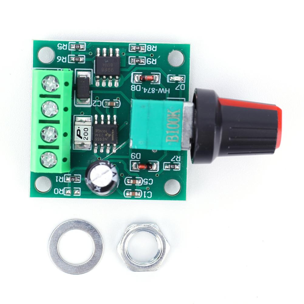 Adjustable Driver Switch Module 1.8V 3V 5V 6V 12V 2A Driver Motor Speed Regulator with Speed Control Knob Electronic Components
