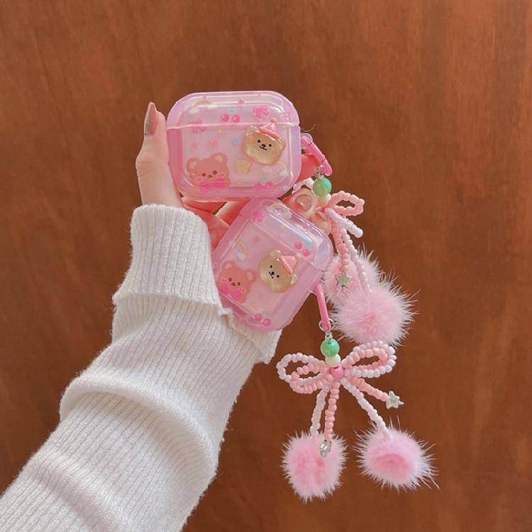 Bowknot Plush Ball Charm Pendant Chain Y2K Phone Straps Pocket Keychain Strap