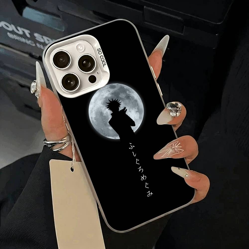 Megumi Fushiguro-J-Jujutsu- K-aisen Handyhülle Für iPhone 17,16,15,14,13,12,11 Plus,Pro Max,XS,weiße silberne Handyhülle