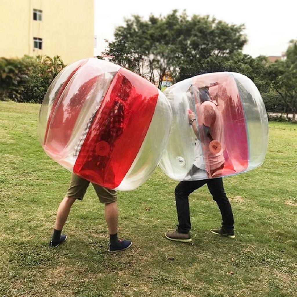 120cm Outdoors Bubble Balls Active Play Soccer Toy for Adult Inflatable Playing SuppliesTransparent