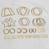 New Stainless Steel Gold Color Geometric Square Hoop Earrings for Women, Minimalist Chic Metal Ear Clip Gifts Trendy Jewelry