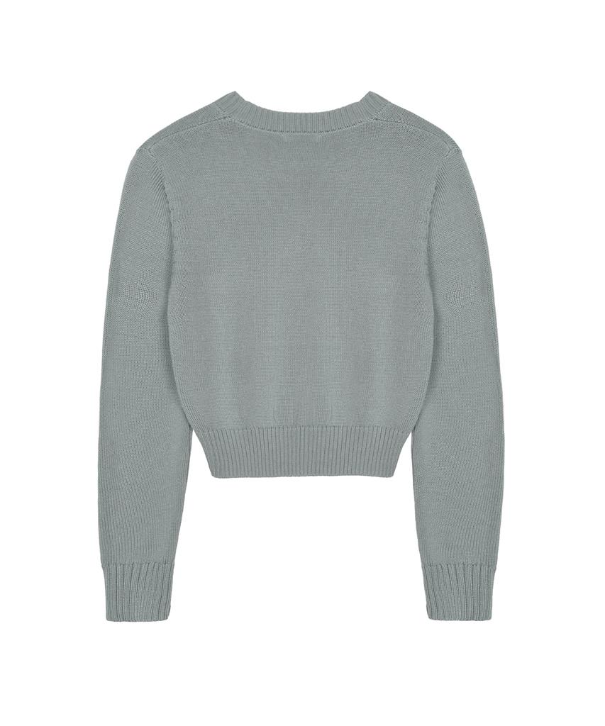 Nigaennikol Nicole Lettering Jaquard Knit_Gray