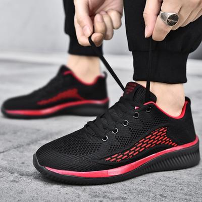 Light Men's Running Sports Shoes Knitted Mesh Casual Sneakers Breathable Walking Shoes Non-slip Trainers