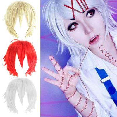 Parrucca da uomo con capelli corti e appuntiti a strati compone una parrucca di ruolo anime di Halloween