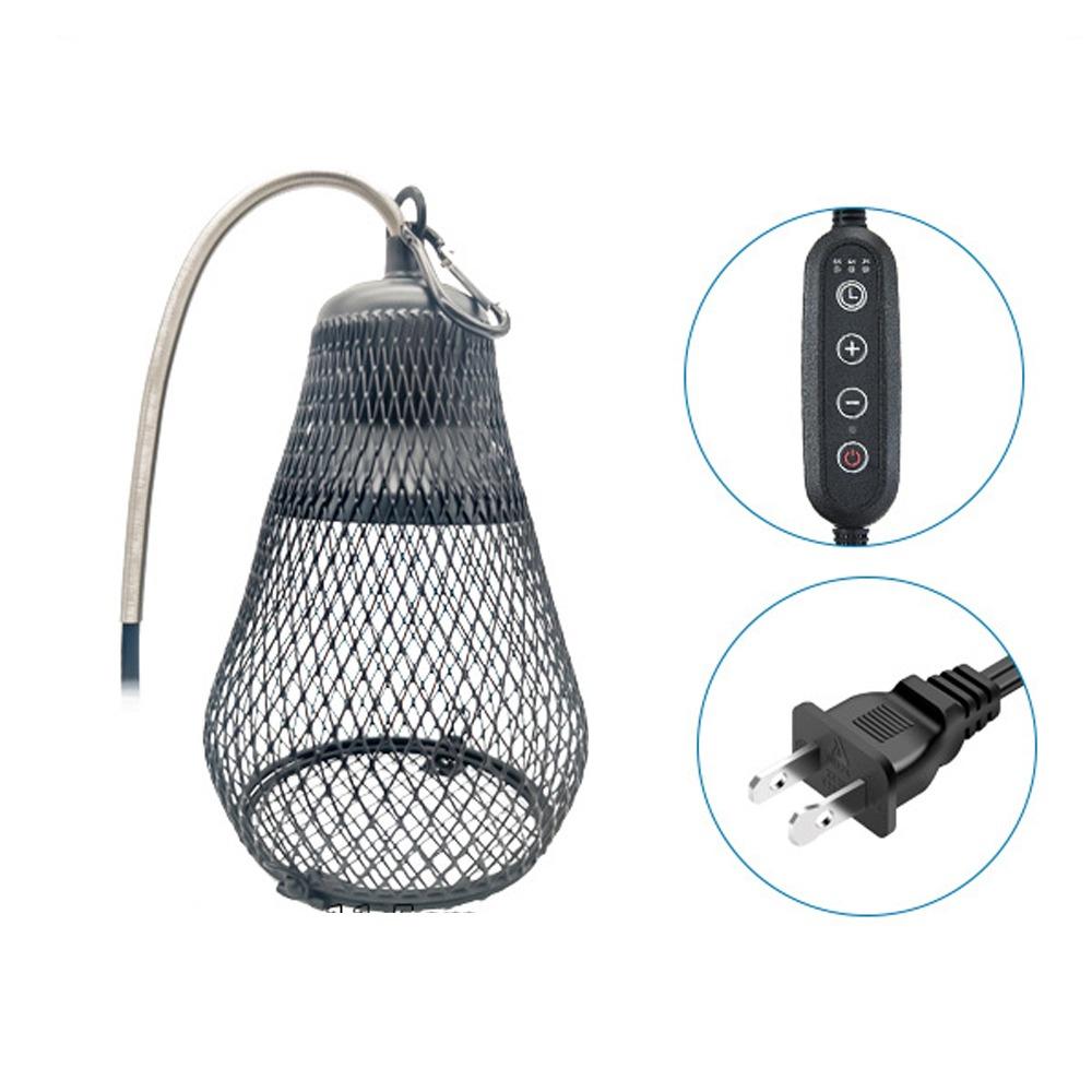 Iron Mesh Dome Pet Heating Lampshade Double Cage Anti-scald Lampshade  Aquarium