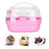 Hamster Carry Case Cage Portable Lightweight Small Animal Carry Case for Outdoor Travel Pink