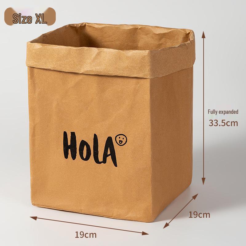 Large Waterproof Washable Kraft Paper Storage Bag for Refrigerator or Desktop Organization, Thickened for Durability, Flower Pot Cover
