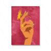 Wandbilder mit Blumen zum Tragen, Blumen rauchen, buntes abstraktes Poster und Drucke, Girl Power-Wanddekoration, Küche, Leinwandgemälde