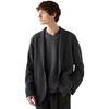 Uniqlo × Clare Waight Keller Collaboration C Series FW24 Solid Color Soft Comfortable Button Closure Knitted Jacket Men jackets Dark-Gray 471709-08