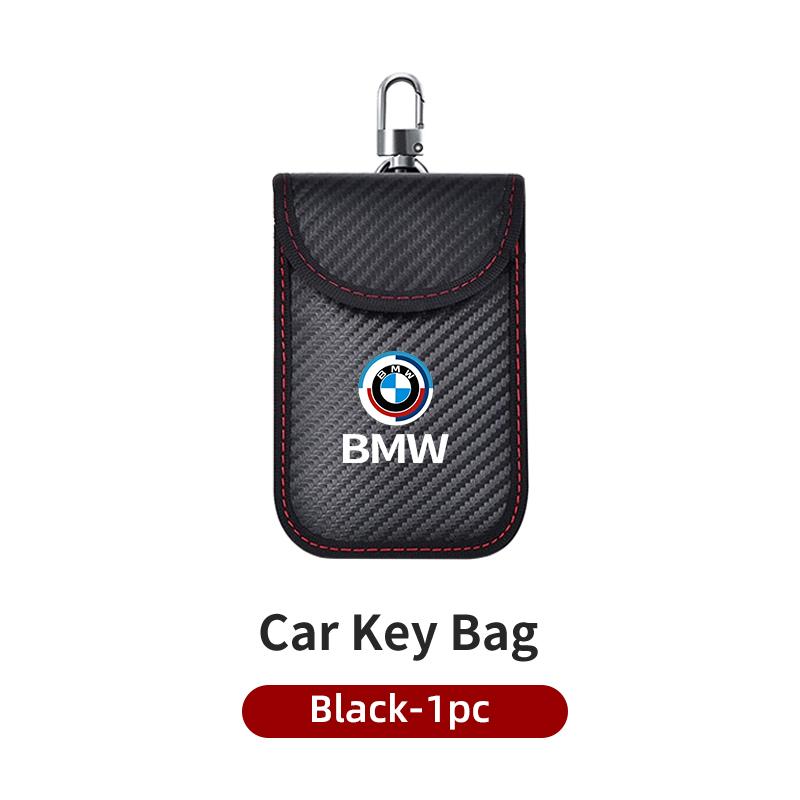 BAGI7 2026 Car Sticker Car Key Case Signal Blocker Bag RFID Shielding Pocket For BMW Performance E90 E60 F10 E39 F30 E36 G30 E87 E70 E