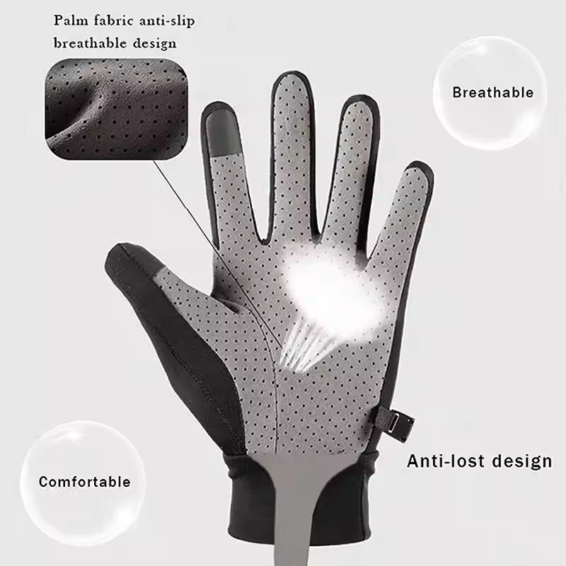 Fishing Gloves Ice Silk Touchscreen Non-Slip Fitness UV Protection Gloves Men Women Cycling Summer Motorcycle Elastic Gloves