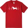 Funny Tshirt Street Wear Unisex Oneck Tshirt Casual Dachshund Heartbeat Silhouette Design Minimalist Teeshirt Teenagers Tee Shirt