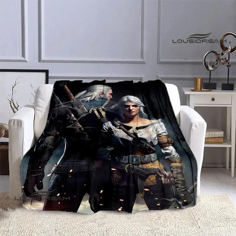 W-Witcher game Printing blanket Flange Warm blanket picnic blanket Home travel blanket bed linings Birthday Gift picnic blanket