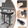 Rxakudedo Adjustable Piano Bench Stool - Music Keyboard Bench Seat for Piano Keyboard Stand, Black, PU Padded Cushion, Comfortable and Soft