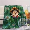 One Piece Luffy Print Flannel Blanket, Ultra Soft High Quality All Seasons Warm Throw, Home Decor Cozy Blanket, Perfect Christmas Gift