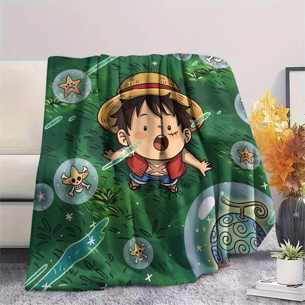 One Piece Luffy Print Flannel Blanket, Ultra Soft High Quality All Seasons Warm Throw, Home Decor Cozy Blanket, Perfect Christmas Gift