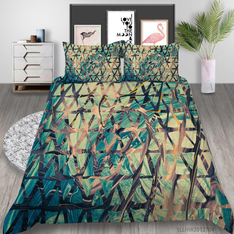 3D Color Pattern Graphic Printing Bedding Single Double Bed Full Size Vintage Pattern Pillowcase and Quilt Cover 2 or 3 Comfortable Home Decoration