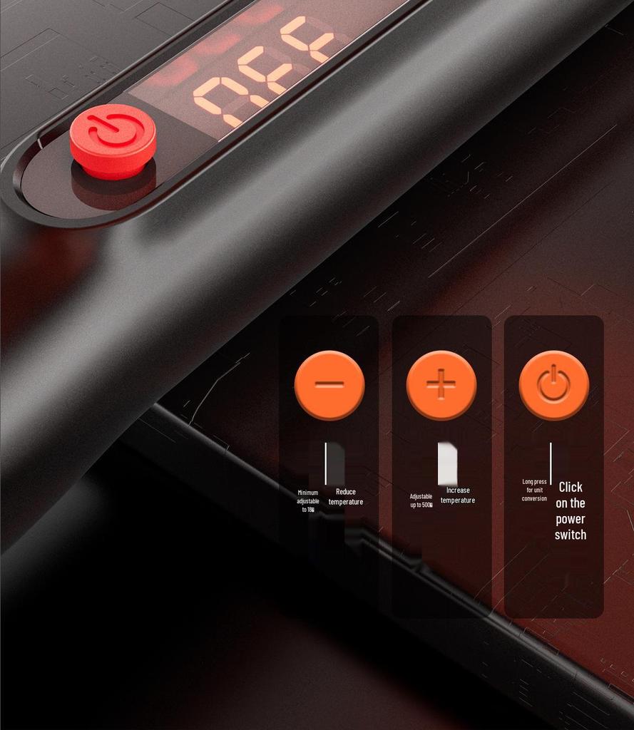 Yellow Digital Display Adjustable Temperature Soldering Iron - Professional Electric Welding Tool for Household Repair.